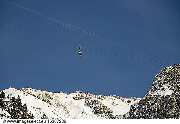 Germany  Bavaria  Allgaeu Alps  Oberstdorf  Cable car on the way to Mount Nebelhorn