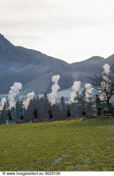 Germany  Bavaria  Berchtesgadener Land  traditional shooting