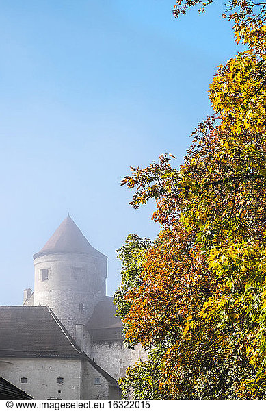 Germany  Bavaria  Burghausen  tower of the castle