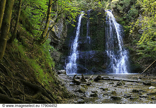 Germany  Bavaria  Josefsthaler Waterfalls in Bavarian Alps