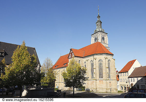 Germany  Bavaria  Konigsberg  View of St Mary Church