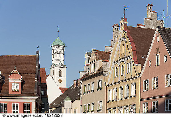 Germany  Bavaria  Memmingen  Old town with Kreuzherrnkirche