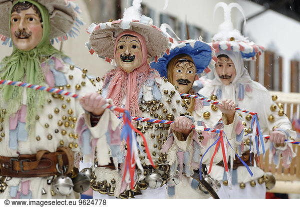 Germany  Bavaria  Mittenwald  traditional carnival procession