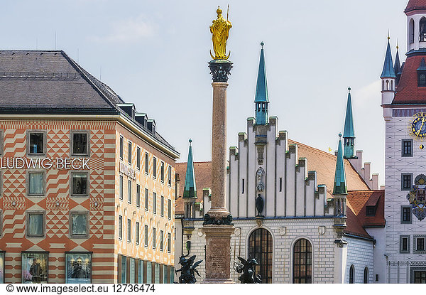 Germany  Bavaria  Munich  city center  St Mary's Column