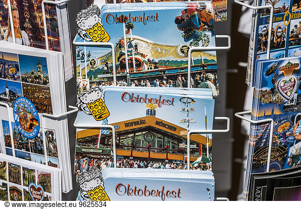 Germany  Bavaria  Munich  postcards at the Oktoberfest
