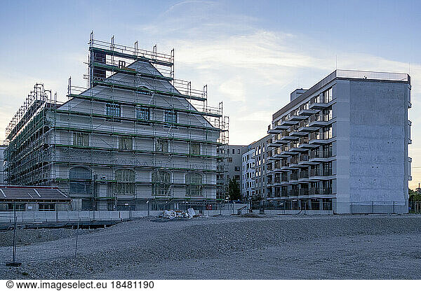 Germany  Bavaria  Munich  Residential building under construction