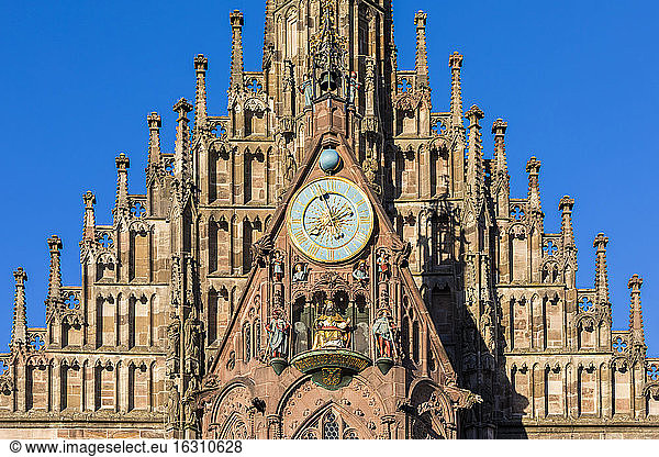 Germany  Bavaria  Nuremberg  Mechanical clock Mannleinlaufen
