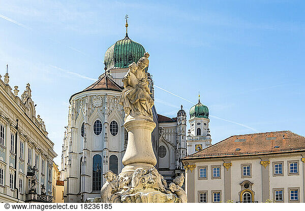 Germany  Bavaria  Passau  Wittelsbach Fountain on Residence Square
