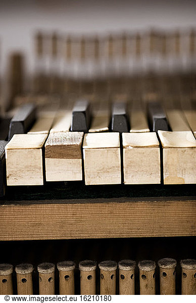 Germany  Bavaria  Piano keys  close up
