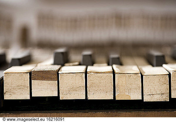 Germany  Bavaria  Piano keys  close up