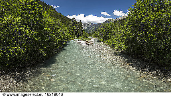 Germany  Bavaria  River Ostrach in Allgaeu High Alps
