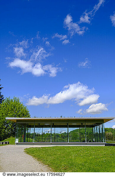 Germany  Bavaria  Starnberg  Summer sky over excavation site of Villa Rustica