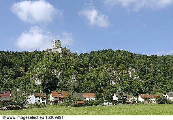 Germany  Bavaria  Wellheim  View of Wellheim Castle