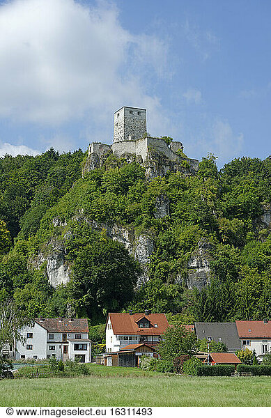 Germany  Bavaria  Wellheim  View of Wellheim Castle