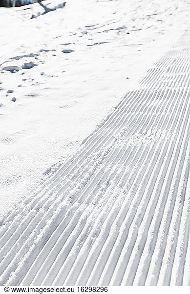 Germany  Bavaria  Winklmoosalm  Prepared ski slope