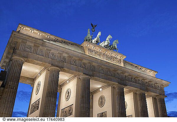 Germany  Berlin  Brandenburg Gate at dusk