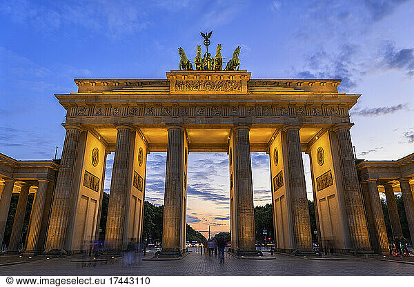 Germany  Berlin  Brandenburg Gate at dusk