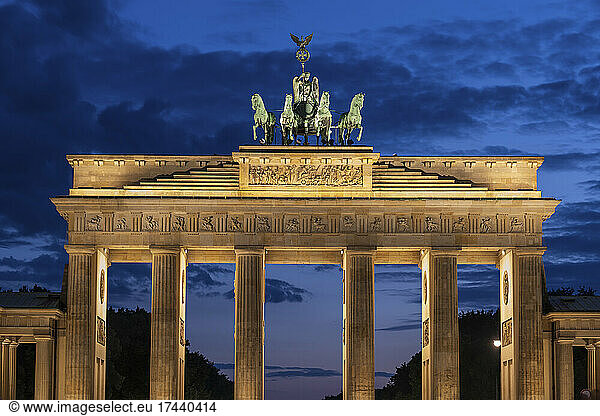 Germany  Berlin  Brandenburg Gate at night