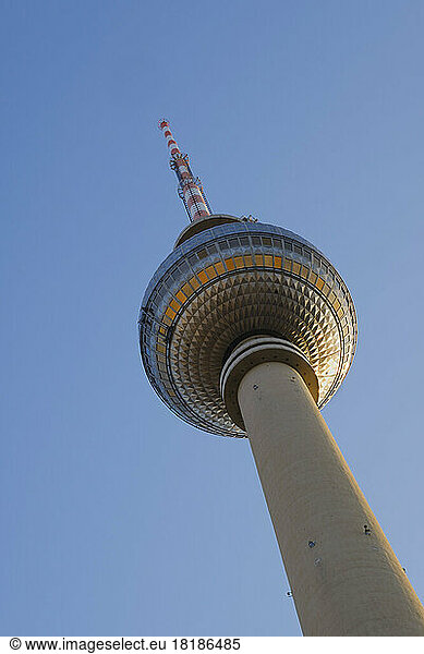 Germany  Berlin  Low angle view of Berlin Television Tower