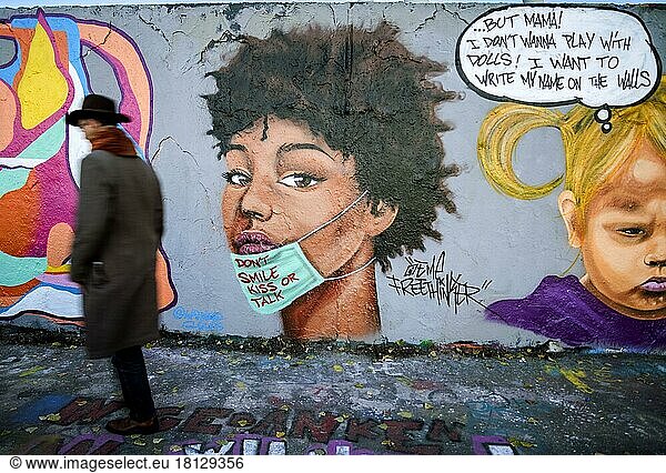 Germany  Berlin  15. 11. 2020  Mauerpark  Graffiti Wall  Caribbean Vandals  by graffiti artist Eme Freethinker Jamaica  Europe