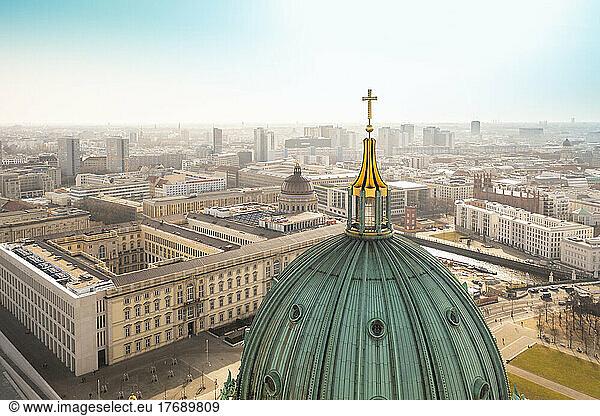 Germany  Berlin  Mitte borough with dome of Berlin Cathedral in foreground