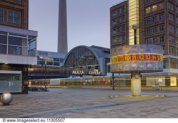 Germany  Berlin  world clock at Alexanderplatz