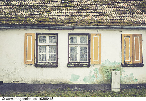 Germany  Brandenburg  windows at an old house
