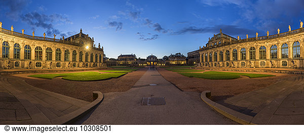 Germany  Dresden  Zwinger at blue hour