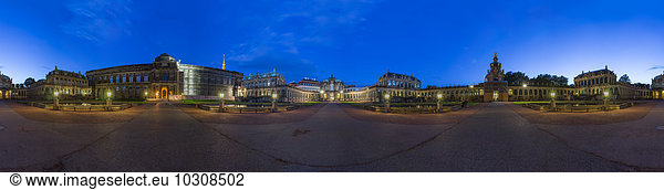 Germany  Dresden  Zwinger at blue hour
