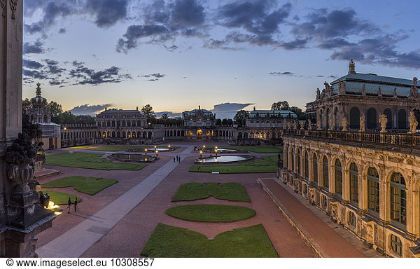 Germany  Dresden  Zwinger at dusk