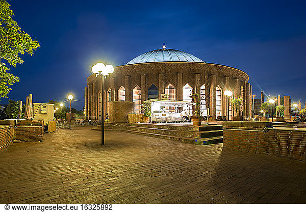 Germany  Dusseldorf  concert hall at night