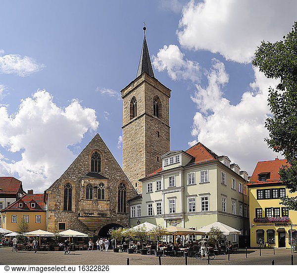Germany  Erfurt  view to St Giles Church at Wenigemarkt
