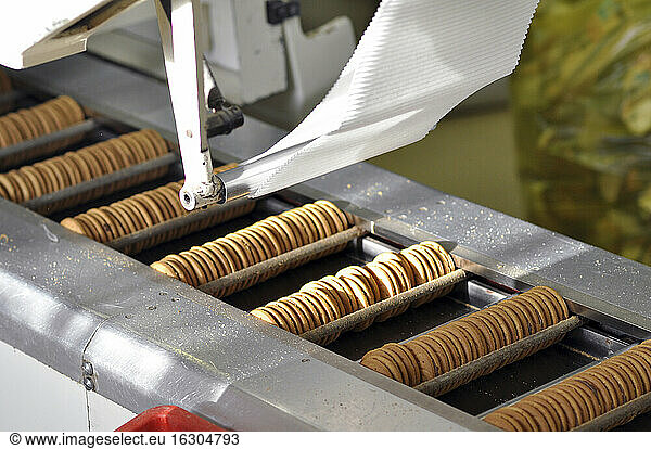 Germany  Food Industry  Cookie production in industrial bakery
