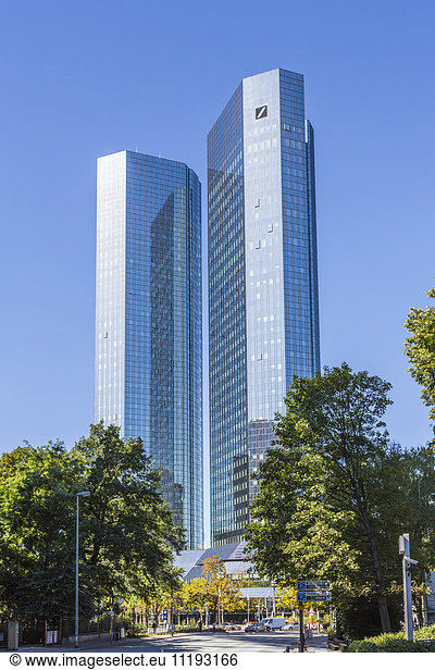 Germany  Frankfurt  modern skyscrapers at financial district