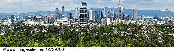 Germany  Frankfurt  skyline of financial district