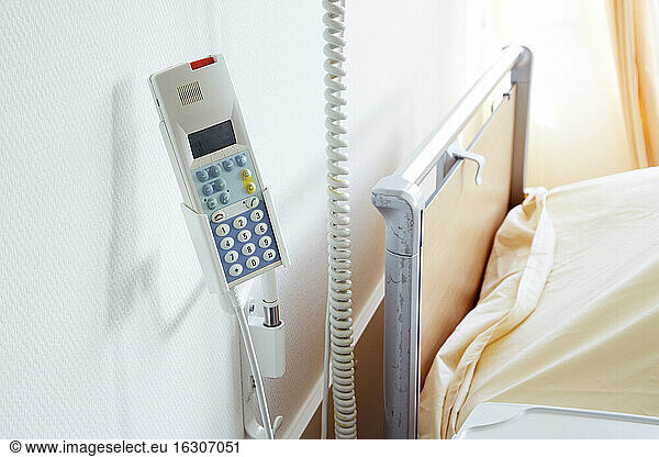 Germany  Freiburg  Emergency phone in hospital room