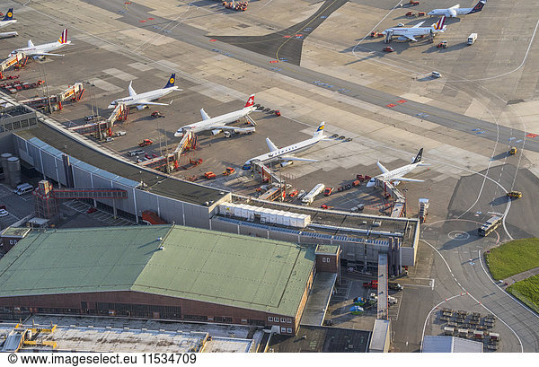 Germany  Hamburg  aerial view of airport Fuhlsbuettel