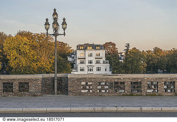 Germany  Hamburg  Krugkoppelbrucke at autumn dawn