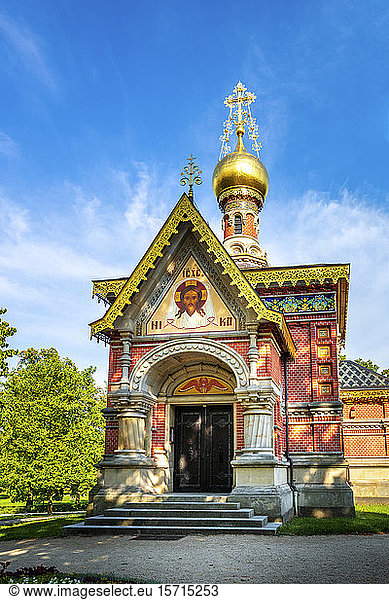 Germany  Hesse  Bad Homburg vor der Hohe  Small ornate Russian church