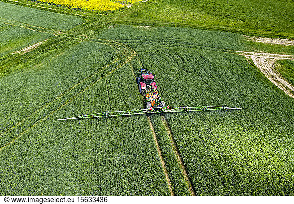 Germany  Hessen  Wetterau  aerial view of field