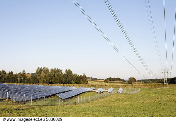 Germany  Lower Bavaria  View of solar power plant in vilshofen
