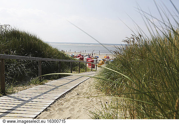 Germany  Lower Saxony  East Frisia  Langeoog  way to the beach