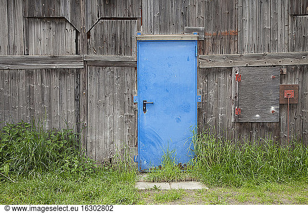 Germany  Lower Saxony  Eastern Friesland  woodshed near harbour