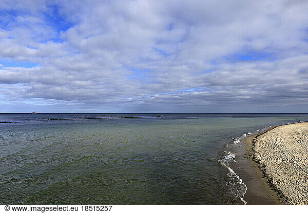 Germany  Mecklenburg-Vorpommern  Sellin  Clouds over coastline of Rugen island