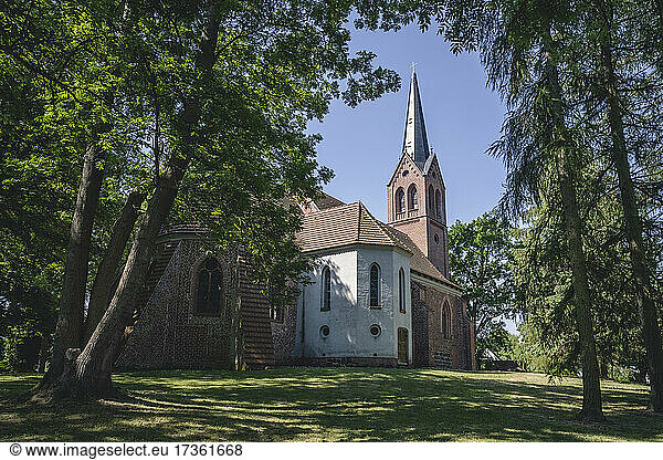 Germany  Mecklenburg-Western Pomerania  Krummin  Saint Michaels Church in summer