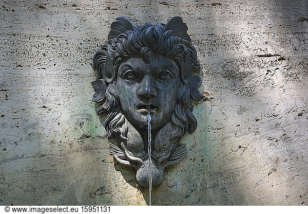 Germany  Munich  Hofgarten  bronze relief of fountain