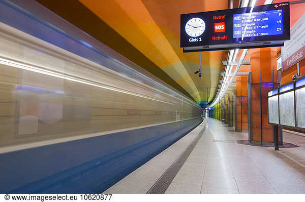 Germany  Munich  indoor view of underground station Candidplatz