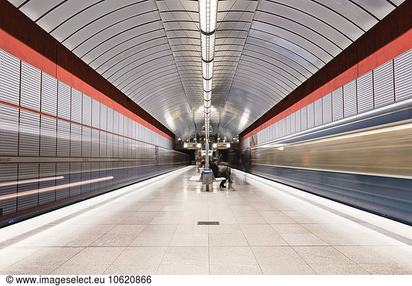 Germany  Munich  indoor view of underground station Kreillerstrasse