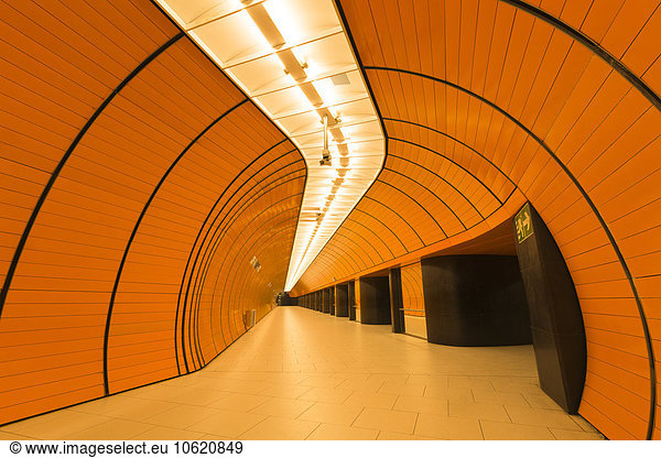 Germany  Munich  indoor view of underground station Marienplatz