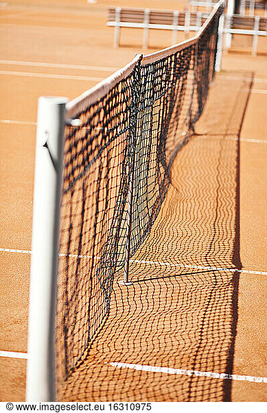 Germany  Munich  Net at tennis sand court